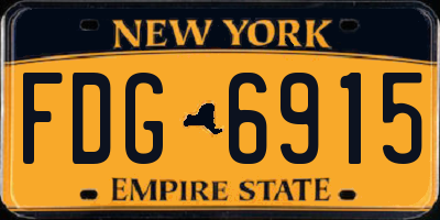 NY license plate FDG6915