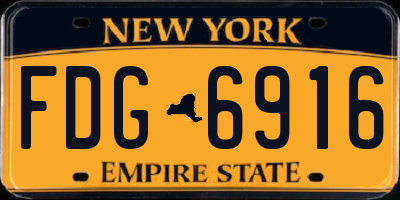 NY license plate FDG6916