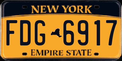 NY license plate FDG6917