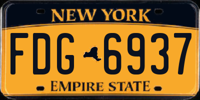 NY license plate FDG6937