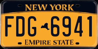 NY license plate FDG6941