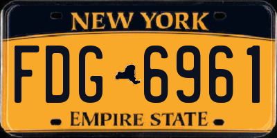 NY license plate FDG6961