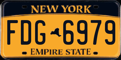 NY license plate FDG6979
