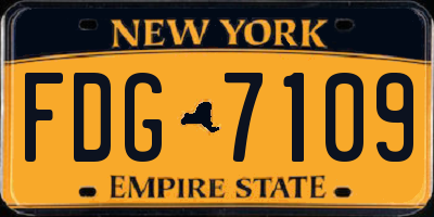 NY license plate FDG7109