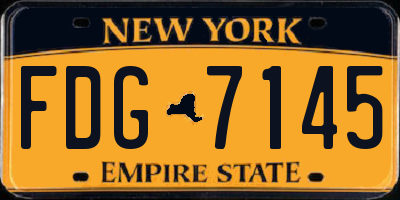 NY license plate FDG7145