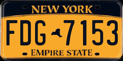 NY license plate FDG7153