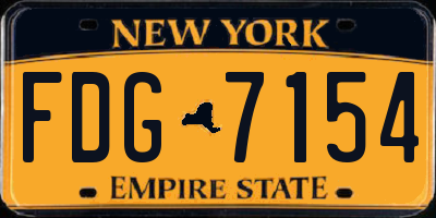 NY license plate FDG7154