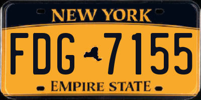 NY license plate FDG7155