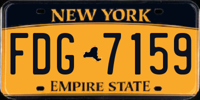 NY license plate FDG7159