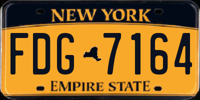 NY license plate FDG7164
