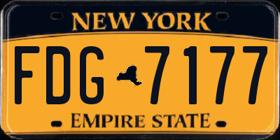 NY license plate FDG7177