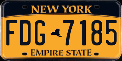 NY license plate FDG7185