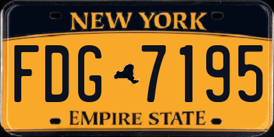 NY license plate FDG7195