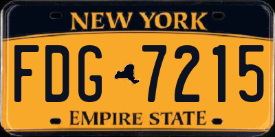 NY license plate FDG7215