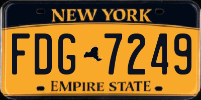 NY license plate FDG7249