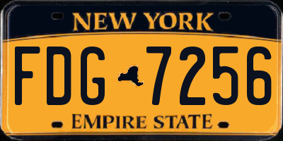 NY license plate FDG7256