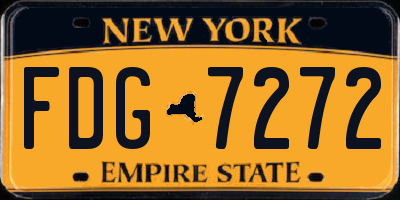 NY license plate FDG7272