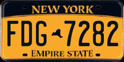 NY license plate FDG7282