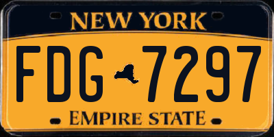 NY license plate FDG7297