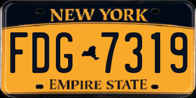 NY license plate FDG7319