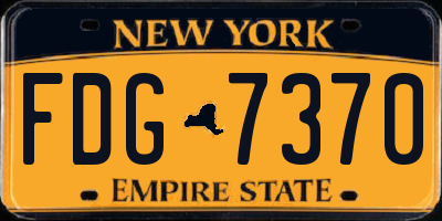 NY license plate FDG7370