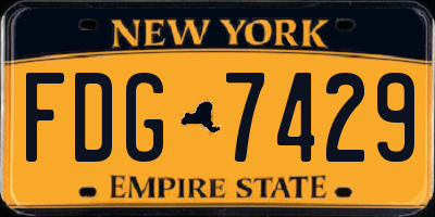 NY license plate FDG7429