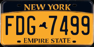 NY license plate FDG7499