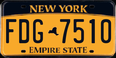 NY license plate FDG7510