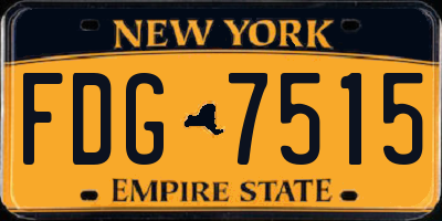 NY license plate FDG7515