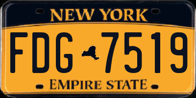 NY license plate FDG7519