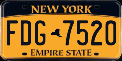 NY license plate FDG7520