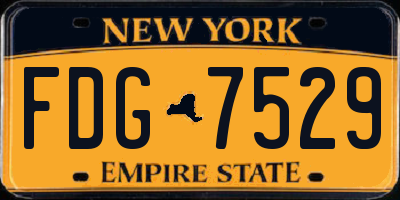 NY license plate FDG7529