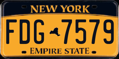 NY license plate FDG7579