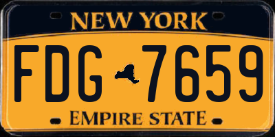 NY license plate FDG7659