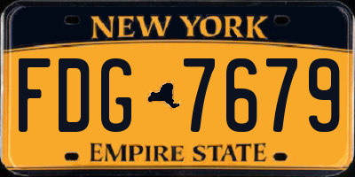 NY license plate FDG7679