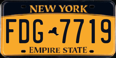 NY license plate FDG7719