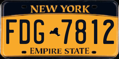 NY license plate FDG7812