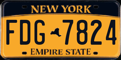 NY license plate FDG7824