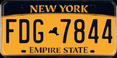 NY license plate FDG7844