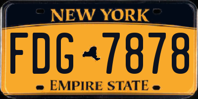 NY license plate FDG7878