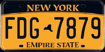 NY license plate FDG7879