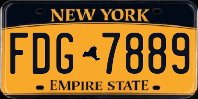 NY license plate FDG7889