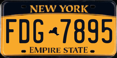 NY license plate FDG7895