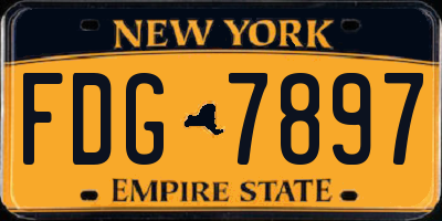 NY license plate FDG7897