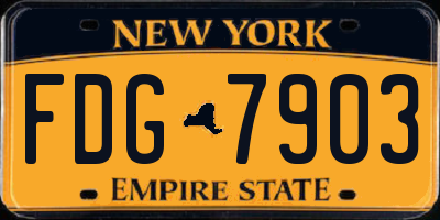 NY license plate FDG7903