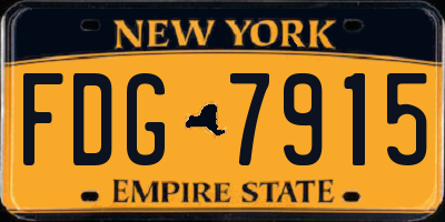 NY license plate FDG7915