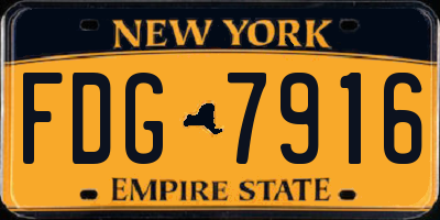 NY license plate FDG7916