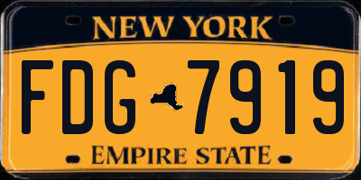 NY license plate FDG7919
