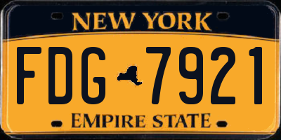 NY license plate FDG7921