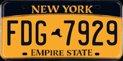 NY license plate FDG7929